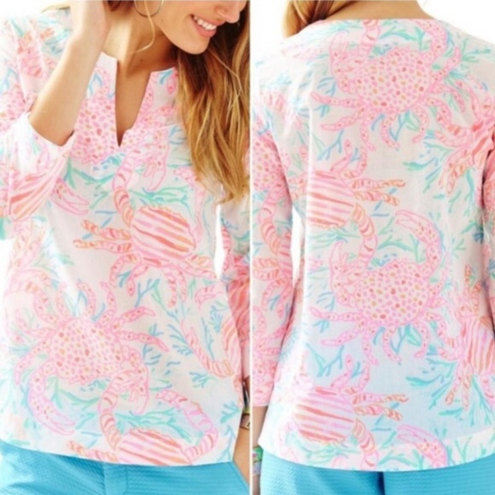 Lilly Pulitzer Crab Tunic Amelia Island XS